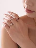 Encanto Anillo de circonia roja y rosa de lujo para mujer, de acero inoxidable, chapado en oro, Simple, para boda, regalo de joyería, resistente al agua
acero inoxidable con circonita cúbica impresionante ovalada clásica de lujo para mujer, joyería - details 2