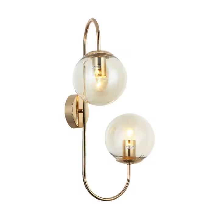 Lámpara de pared Aosta, Metal, Cobre, 34x21x53 cm - 1