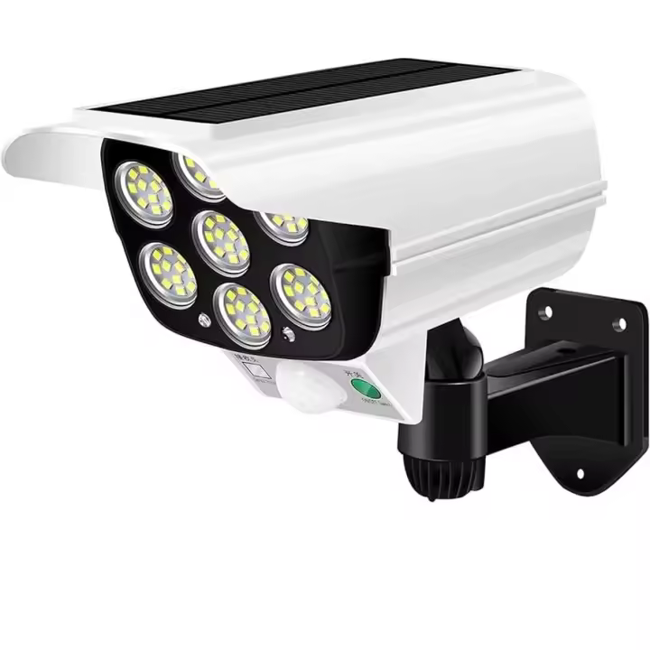 Kmt Style - Foco Luz LED Solares Con Sensor De Movimiento Jardin Patio Luces Lampara Cámara Falsa - 1