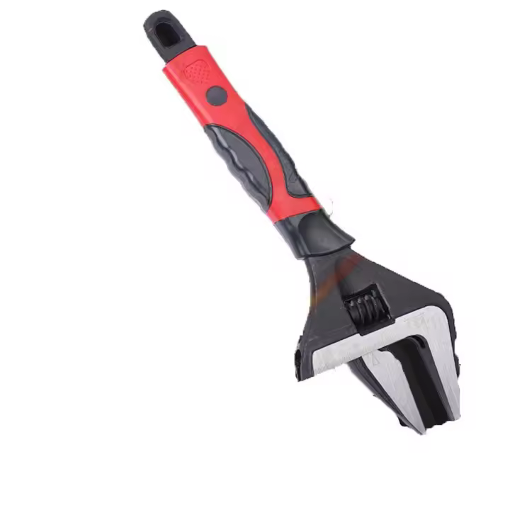 Llave ajustable de gran apertura, multifuncional, boca viva, llave multiusos, mano de baño, herramienta de tablero grande, mango de goma, llave viva de gran apertura, 6 pulgadas, 1 ud. - 1