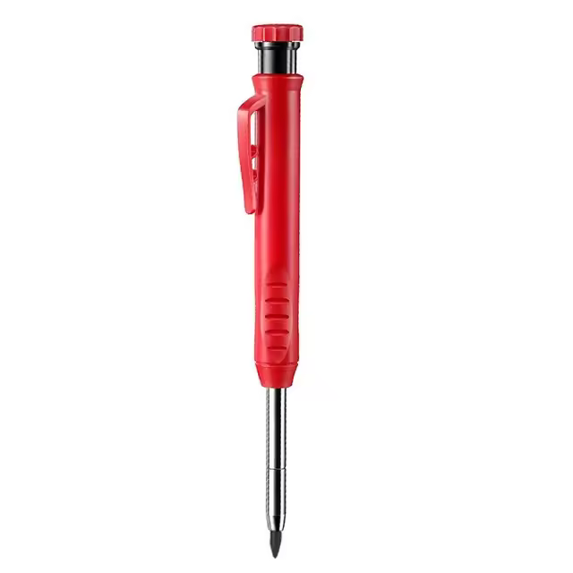 Lápiz De Carpintero Sólido Recargable Para Madera Vidrio Metal Herramienta De Marcado Para Carpintería Arquitectura Kit De Pencils Mecánicos Con Agujero Profundo - 1