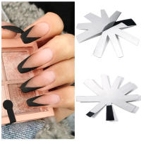 Molde De Dibujo De Uñas Almendra pro 12 Estilo Fácil Frances Sonrisa Cortadora De Uñas Herramientas De Manicura Con Diseño V Línea Cortador De Uñas - details 2