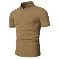 Camiseta Polo Hombre Manga Corta Verano Cierre De Cremallera Ligera Transpirable Streetwear Solido Tops Casual Para El Día - details 10