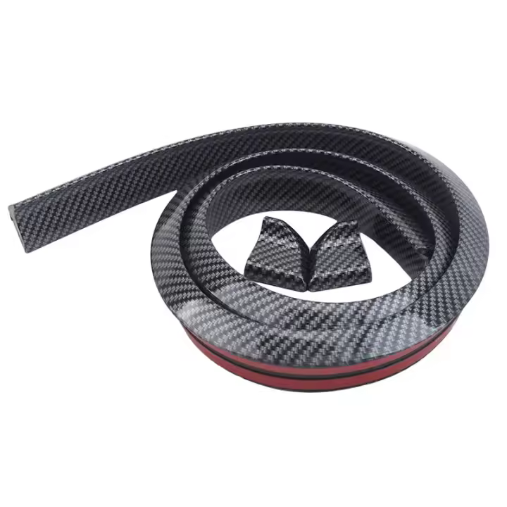 Spoiler Universal 1.5M Estilo Coche 5D Fibra De Carbono DIY Refit Para Todos Los Coches PU Material 150cm Longitud 4cm Ancho 2cm Alto - 1