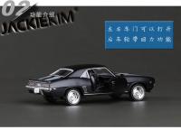 Modelo De Coche De Metal Chevelle USA 1969 Camaro SS Vintage En Color Mate Negro a Escala 1:36 Regalo Para Coleccionistas Y Niños - details 1