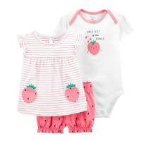 Nueva ropa de verano para niñas, pantalones cortos de manga corta, camisetas, trajes de tres piezas. - details 30