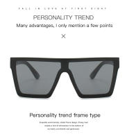 Gafas De Sol Retro Para Mujer Con Marco Grande UV400 Gradiente Negro Diseñador Un Pieza Ciclismo Polímero Transpirable Y Duradero - details 3