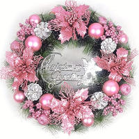 Adornos De Navidad 5/10Pcs Flor Plateada Brillante Para Decoración De Árbol Y Hogar Tamaño 11/16cm Ornaments De Año Nuevo Xmas - details 1