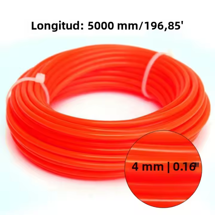 Cuerda De Nylon Para Trimmer De Jardín 4mm*5000mm Línea De Corte Robusta Para Cortacésped Y Arbustos Reemplazo Duradero - 1