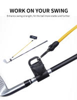Entrenador De Swing De Golf Caiton Correa De Goma Amarilla Con Piezas Negras Ayuda Profesional Para Perfeccionar Tus Habilidades De Golf - details 1