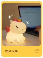 Lámpara Nocturna De Unicornio Cartoon Con Luz Suave De Silicona Protección Ocular Para Lectura Y Decoración De Habitación Infantil - details 7
