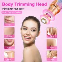 Afeitadora De Cejas Eléctrica 2 En 1 Para Mujeres Con Luz LED Integrada Remover Vello Facial Portátil Y Sin Dolor - details 1