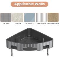 Estante De Baño Pared Montado No Marcador Triangular Almacenamiento De Ducha Estante De Esquina Para Toilette Accesorios Domésticos Material ABS Grueso - details 1