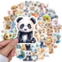 50PCS Etiquetas De Colores Acuáticos Con Animales Para Bolso Móvil Tableta Taza De Bebida Y Equipaje Etiquetas Impermeables De Plástico - details 3