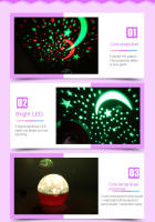 Proyector De Estrellas LED Para Dormitorio De Niños Luz Nocturna Rotatoria Planetario Regalo Ideal Para Niños Lámpara De La Luna - details 1