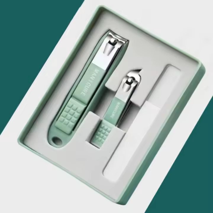 Kit De Pedicura Universal Para Hombres Y Mujeres Clipper De Uñas Ligero Y Portátil Con Herramientas De Arte De Uñas Verde Comb De 5 Piezas Acero Inoxidable - 1