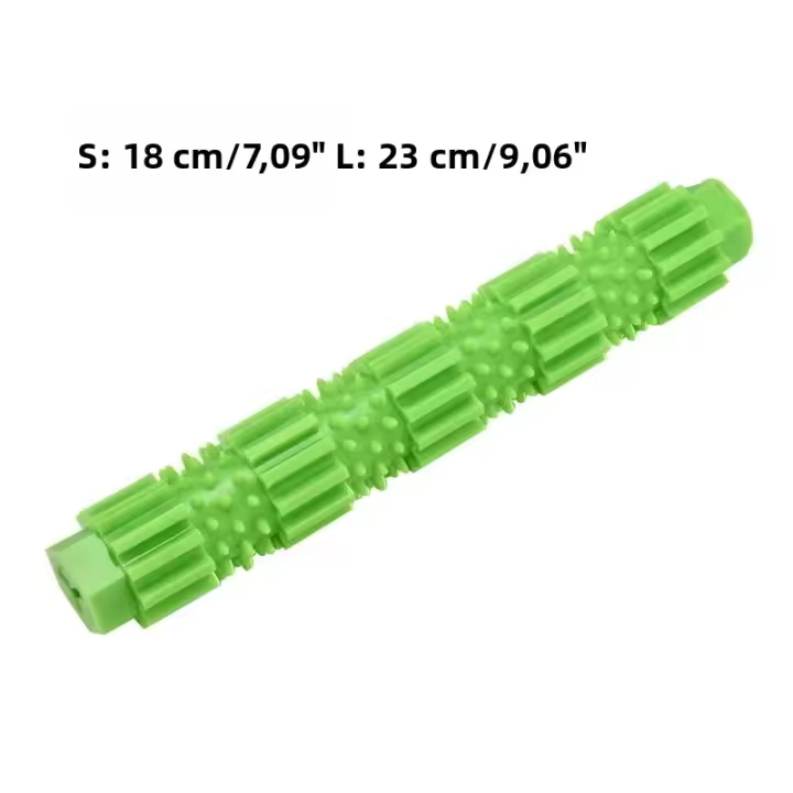 Juguetes Para Perros Masticables De Limpieza Dental Para Pequeños Y Medianos Perros Juguetes Dispensadores De Alimentos Accesorios Para Perros Material TPR Verde Naranja - 1