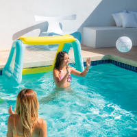 INTEX - Portería hinchable acuática infantil, 124x84x76 cm, incluye balón hinchable, 2 bolsas de peso, juego deportivo para piscina, uso exterior, verano, juego en agua, niños +6 años, vinilo resistente, incluye parche de reparación - details 6