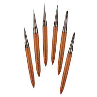 Pincel De Manicura Con Mango De Madera Antideslizante Para Dibujar Líneas Francesas Y Pintura De Flores Herramienta DIY Para Detalles Finales Reutilizable - details 4