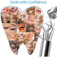 Kit De Limpieza Dental Reutilizable Con Limpiaencías De Dientes Y Llave De Olla De Acero Inoxidable Set De Limpieza Oral Para Adultos Con Bolsa De Aluminio+ Nylon - details 3