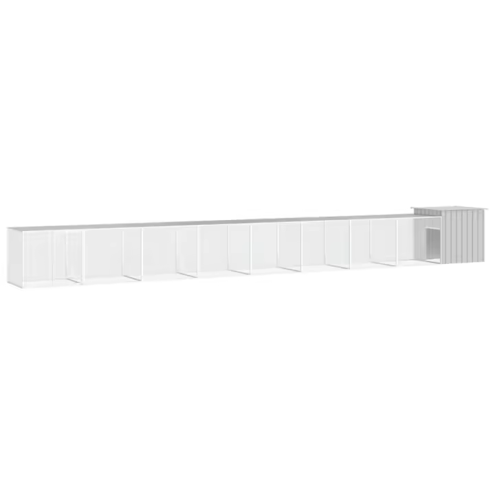 vidaXL Gallinero de acero galvanizado 900x91x100 cm jaula gallinero Color Gris,  Antracita, y mas - 1