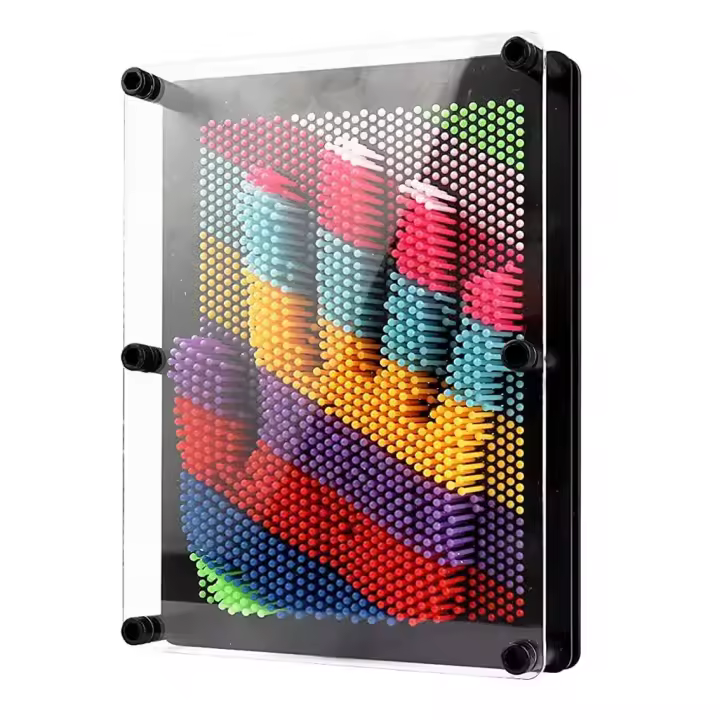 Tablero de arte con alfileres 3D - Escultura clásica de gran tamaño para niños y adultos (plástico colorido) - 1