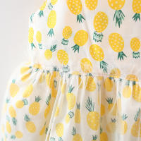 Vestido De Verano Para Bebé Niña Con Estampado De Ananas Vestido De Princesa Con Encaje Y Mangas Sin Mangas Vestido De Fiesta Para Niñas Edad 1-2 Años - details 7