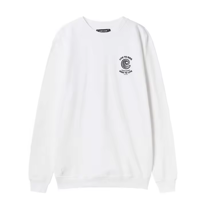 RIDELIFE WHITE CREWNECK - 1