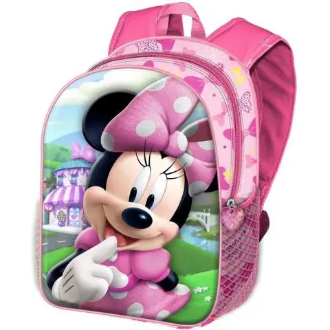 Mochila 3D Pequeña Minnie Mouse Fantasy Color Rosa. Tamaño 31x26x11cm. KARACTERMANIA - 1