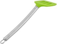 Espátula para panqueques con puntos de silicona y mango de acero inoxidable verde - details 1