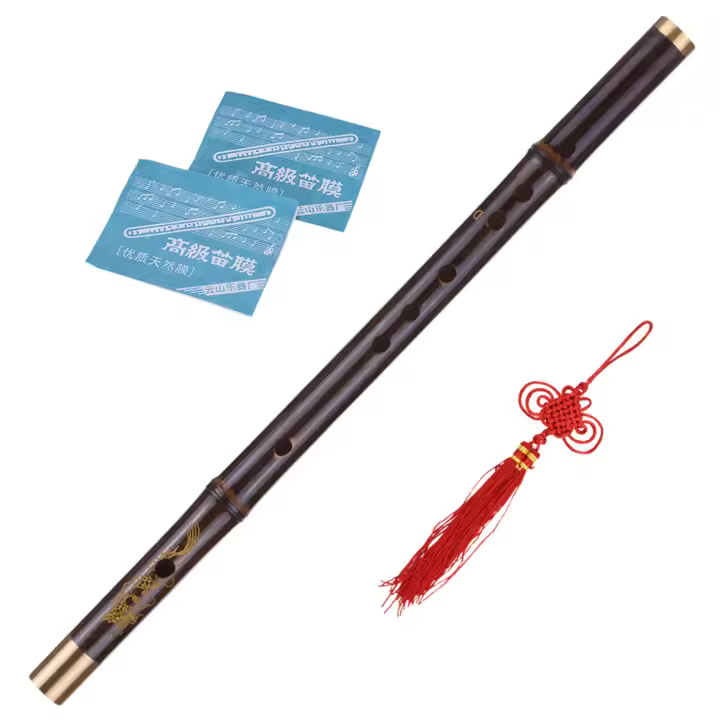 Flute De Bambú Negro Profesional Instrumento Musical Tradicional Chino Hecho a Mano Flute De Madera Para Jóvenes Y Principiantes - 1