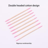 Sticks De Limpieza Para Uñas De Madera Con Cepillo De Algodón Herramienta De Detalle Y Corrección Para Pintura De Uñas - details 5