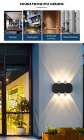 Luz De Pared LED De Aluminio Para Exterior E Interior 4W 6W 8W 10W AC85-265V Blanca Negra Moderna Para Jardín Dormitorio Pasillo - details 4