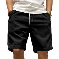 Pantalones cortos de trabajo de peso pesado para hombre, tendencia de verano, pantalones cortos casuales de pana retro de moda para hombre - details 4