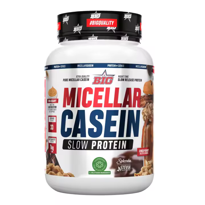 MICELLAR CASEIN (1KG) CHOCO PEANUT & SALTED CARAMEL - Big   Alta calidad  Delicioso sabor  Baja en grasas - 1