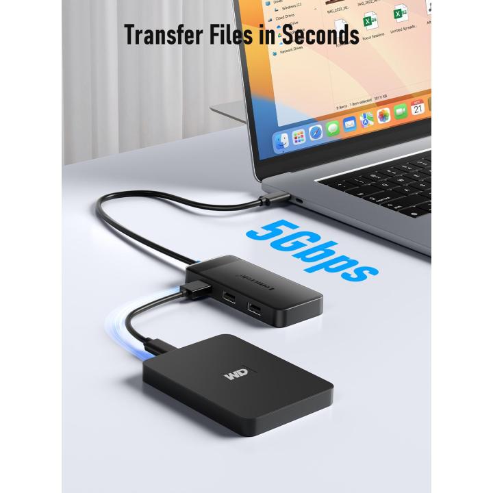 Lemorele Estación de Acoplamiento para Doble Monitor, Hub USB C 6 en 1 con 2 HDMI 4K, USB 3.0 de 5Gbps y 2 USB 2.0, Carga PD de 100W - Dock USB C para Portátiles Dell, Lenovo, HP, MacBook, Surface - Plug and Play