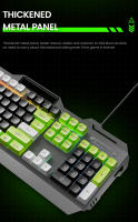 Teclado De Juego EWEADN GX90 Con Retroiluminación LED Silencioso Diseño Ergonómico Duradero Para PC Y Oficina 104 Teclas Membrana USB - details 5