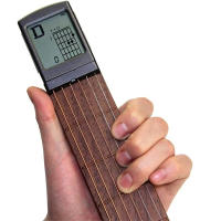 Herramienta De Práctica De Acordes De Guitarra Portátil Con Cabeza De Guitarra Y Chart De Acordes Rotatorio Para Principiantes - details 0
