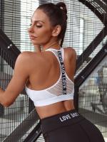 Sudadera Deportiva Para Mujer Con Letras Fitness Yoga Top De Cintura Alta Push up Transpirable Antideslizante Para Correr En La Gimnasio - details 4