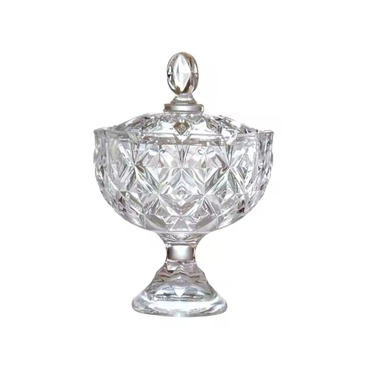 ARTEHOME Bombonera de cristal con Tapa,Ideal para almacenamiento de caramelos, dulces , bombones o regalo, 17.50cm*24.00cm,1.67kg,calidad premium - 1