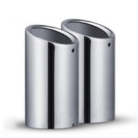 2Pcs/Set Cubiertas De Tubos De Escape Para Coche En Acero Inoxidable Apto Para Audi VW Volkswagen Instalación Trasera - details 13