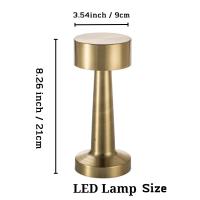 Lámpara De Mesa LED Retro Barra Táctil Ajustable En 3 Colores Recargable Para Decoración De Barra Y Escritorio Nocturno Luz De Mesa Vintage - details 0