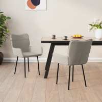 vidaXL Sillas de comedor 2 unidades terciopelo en color Verde oscuro/Gris claro/Amarillo y más | cómodas modernas ergonómicas para comedor cocina salón hogar - details 1
