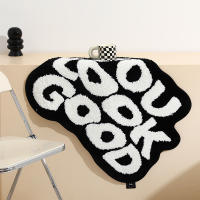 Alfombra De Plush Suave INS Tu Appear Good Letras Antideslizante Absorbente Para Cama Decoración De Hogar Alfombra De Baño Y Puerta - details 8