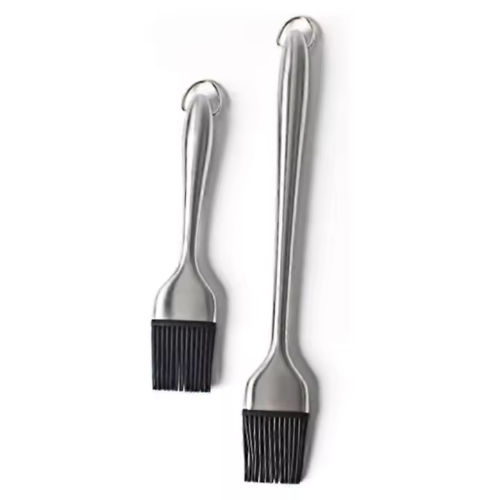2pcs Basting Brush Silicone Brush Bbq Meat Brush Barbeque Sauce Brush Barbeque Oil Brush - 1