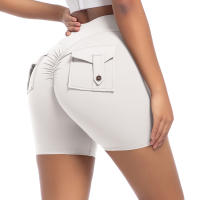 SSITO Pantalones cortos de Yoga para Mujer, Mallas de Gimnasio with Bolso fruncido en el asiento, medias rezadoras de beltera High, Pantones cortos SexIs with fruncido en el asiento para Cycling - details 5