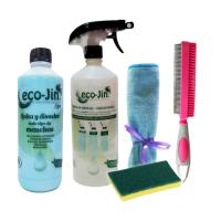 PACK de limpiador ECOJIN LABONCLER + Difusor + Cepillo Textil Especial Mascotas + Bayeta de Microfibra +  Estropajo con Esponja  Lote de Quitagrasas y Quitamanchas  Ahorro garantizado  Limpiaybrilla Marca: EcoJin LABONCLER. CUIDATE CON ECOJIN sin toxicos - details 3