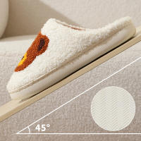 Zapatillas De Casa Para Mujer Lucyever Con Patrón De Oso Suaves Y Cálidas De Peluche Antideslizantes Para Interior Invierno - details 3