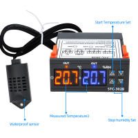 Controlador De Temperatura Digital STC-1000 STC-3000 Con Sensor LED Termómetro Higrómetro Relé Termostato Regulador 12V 24V 220V Para Hogar - details 18