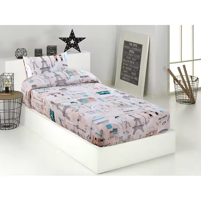 DHESTIA HOME Edredón Ajustable Infantil Niñas Ohlalá Dhestia Home + Cojín - 1